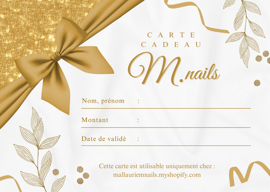 Carte cadeaux Msublim'nails